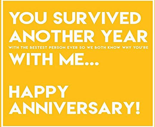 Cwaak Survived Another Year With Me Anniversary Card - Husband, Wife, Boyfriend, Girlfriend