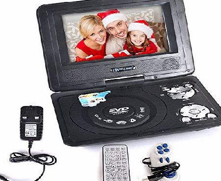 Cyclerobot Rotating Handheld Portable DVD Player (Card Reader   USB) with 7.8 inch Swivel LCD Screen for Travel Car Home with Function of VCD CD SD TV MP3 MP4 USB Games Car Charge