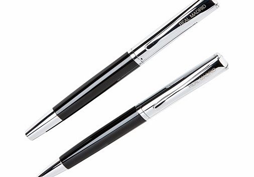 CyP Imports Real Madrid Lacquered Ball Pen and Roller Pen in