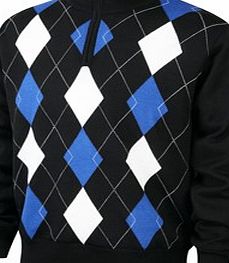 Cypress Point Mens 1/2 Zip Lined Argyle Sweater