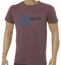 Purple Cotton T-Shirt with Blue Logo