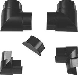 D-Line, 1228[^]45105 TV Trunking Accessory Pack Black 50 x