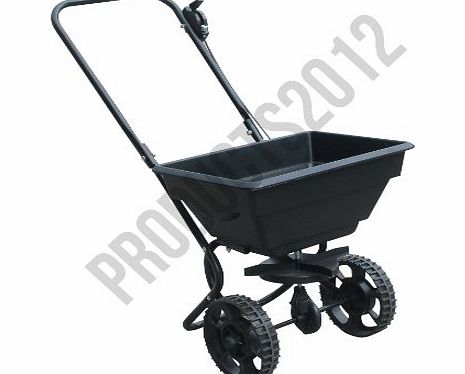 D Pro Tools UK Professional 55 lbs rotary spreader lawn fertiliser walk behind grass seed or weed feed or grit spreader