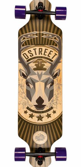 D-Street Drop Through Stag Longboard - 39 inch