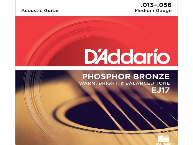 DAddario EJ17 Phosphor Bronze Medium (.013-.056) Acoustic Guitar Strings