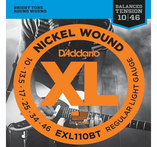 DAddario EXL110BT Balanced Tension Regular 10-46 Light Nickel Wound Electric Guitar Strings