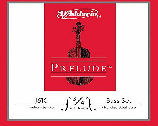 Daddario Prelude Bass 3/4 Scale Medium Tension Set