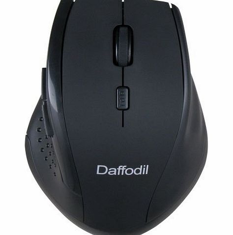 Daffodil WMS328B Wireless Optical Mouse 2.4GHz - Cordless 5 Button PC Mouse with Scrollwheel and Adjustable Sensitivity (MAX DPI: 1600) - For Laptop / Netbook / Desktop Computers - Supported by: Micro