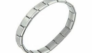 Daisy Charm by JSC Jewellery 18 Link Shiny Daisy Charm Classic Size Italian Charm Stainless Steel Starter Bracelet Fits Nomination