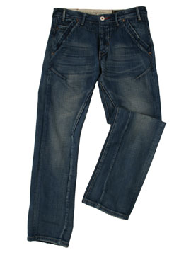 Damaged Medium Denim Wash Vault Denim Jeans