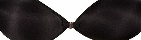 Damentraum Invisible Cleavage Effect LIFT amp; SUPPORT Self Adhesive Seamless front closure backless STRAPLESS STICK ON Essential BRA Silicone bra _ Reusable Black / Beige [ Black A/B ]