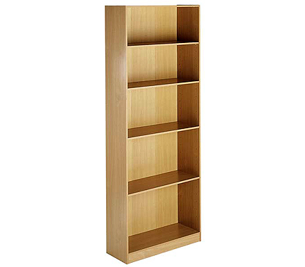 Maestro 5 Shelf Bookcase in Oak