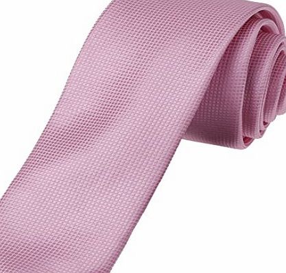 DAN SMITH DAE2002 Pink Beautiful Skinny Necktie Matching Gift Box Set Checkered Fashion Tie ST By Dan Smith