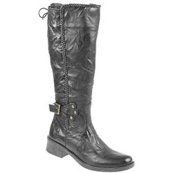 Female Dan808 Leather Upper Leather Lining Comfort Boots in Black Antique