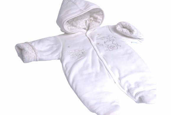 Dandelion Clothing Dandelion Unisex Baby Twinkle Mouse Snowsuit White 0 - 3 Months