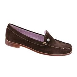 Female 0166 Leather Upper Leather Lining Casual Shoes in Mocca, Silk