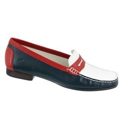 Female 0173 Leather Upper Leather Lining Casual Shoes in Multi, Navy, Tan