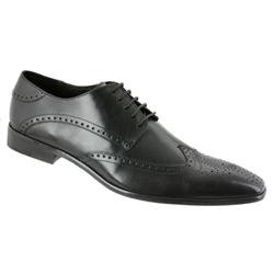 Male 0464 Leather Upper Leather Lining in Black, Tan