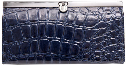 crocodile skin purse
