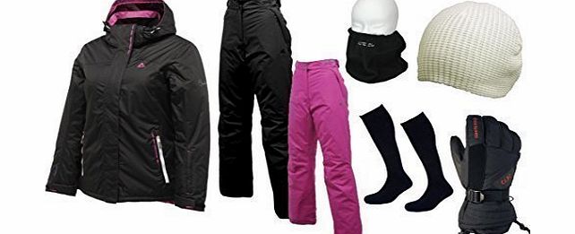 Dare 2b Dare2b Black Run Ladies Ski Wear Package,Includes all Ski Clothing amp; Accessories