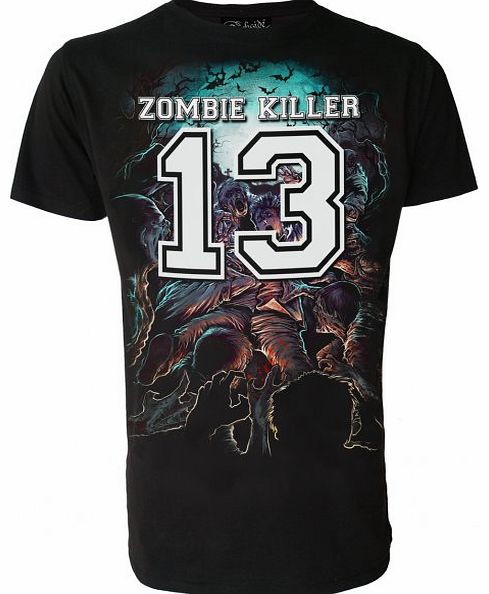 Zombie Killer Blue T-Shirt 8968