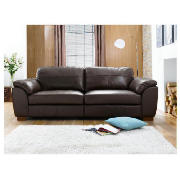 Darwin leather sofa large, chocolate