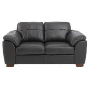 Darwin leather sofa regular, black