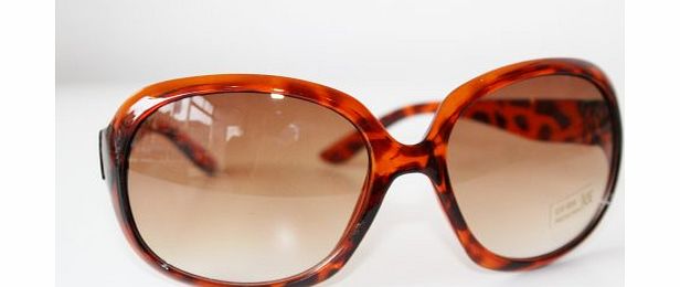 Classic Retro Oversized Sunglasses Round Tortoiseshell Frames