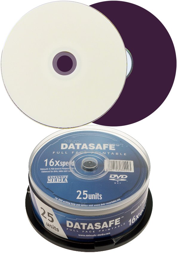 Datasafe DVD R 16x Full Face White Printable in