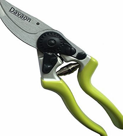 Davaon Pro Classic Secateurs - Precise, Sharp. Ergonomic Comfort Bypass Garden Hand Pruners - Premium Quality - SK5 Steel Blade Clippers - Adjustable Grip Width, Long Lasting Pruning Scissors - Essential Gar