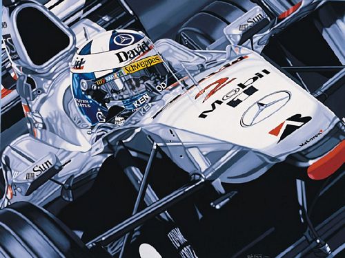 Colin Carter - Double Home Victory - David Coulthard British GP 2000 Ltd Ed 250 Shipped in protecti