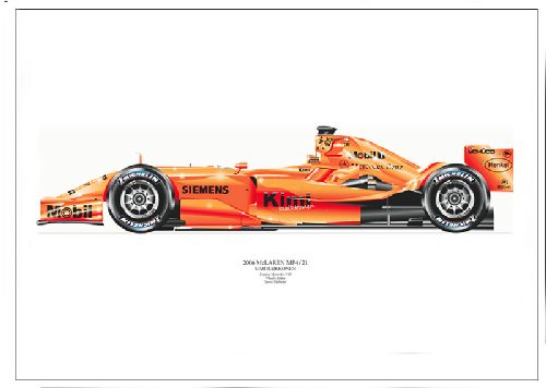 McLaren F1 MP4/21 Test Car Formula 1 Art Print - Montoya