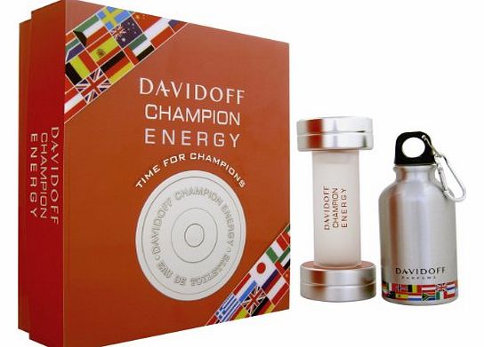 Davidoff Champion Energy Eau de Toilette Plus Sports Flask Gift Set - 90 ml