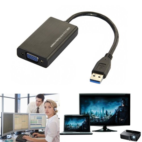 DBPOWER Plugable USB 3.0 to VGA Adapter for Multiple Monitors up to 1920??1080 (Windows Vista/ 7/8, not for Mac/Linux)