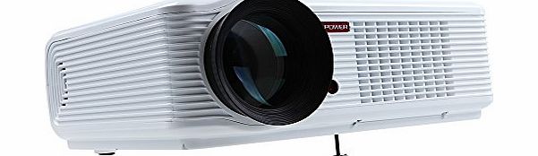 DBPOWER (White) NEW White Full Color HD LED Projector 16:9 4:3 Maximum 30000 hours 2000 Lumens Support 1080P