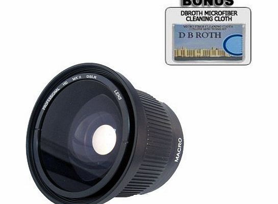 .42x HD Super Wide Angle Panoramic Macro Fisheye Lens For The Panasonic DMC-GX1, G3, GF3 Digital Camera Which Has A (14-42mm G X Vario PZ) Micro Lens