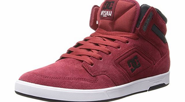 DC - Young Mens Nyjah High Hi Top Shoes, UK: 9 UK, Maroon