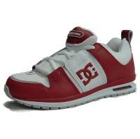 DC BLEND SHOES DARK RED/WHITE