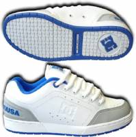 DC CLOCKER LEATHER SHOES WHITE/ARMOUR