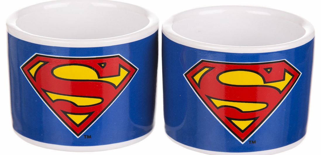 Comics Superman Logo Set Of Two Eggcups