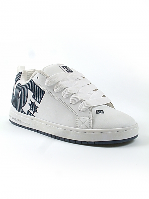 DC Court Graffik Skate Shoes - White/DC Navy