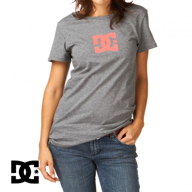Womens DC T Star T-Shirt - Heather Frost Grey