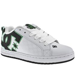 Male Court Graffik Aj Leather Upper Dc Shoes in White and Black
