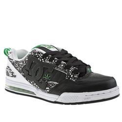 Male General Leather Upper Dc Shoes in Black and White