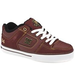 Male Pure Bmx Leather Upper Dc Shoes in Red