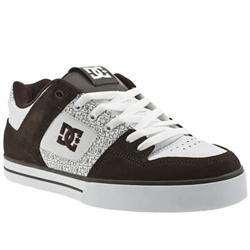 Male Pure Leather Upper Dc Shoes in Brown and White