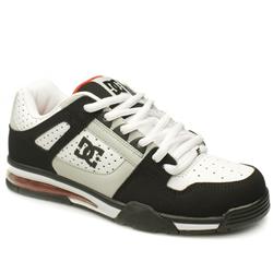 Male Shoes Spartan Low Leather Upper Dc Shoes in White and Black