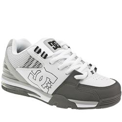 Male Shoes Versatile Leather Upper Dc Shoes in White and Grey