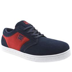 Male Trust Suede Upper Dc Shoes in Navy and Red