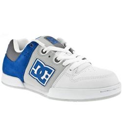 Dcshoe Co Male Turbo Leather Upper Dc Shoes in White and Grey